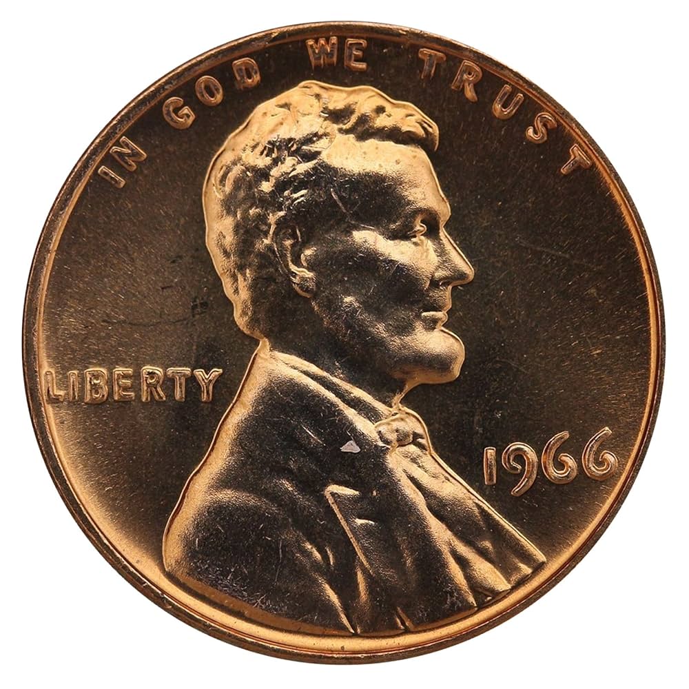 1966 No Mint Mark Gem Special Mint Set SMS Lincoln Memorial